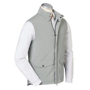 NEW Bobby Jones Size XL Water-Repellent Quilted Stretch Solid Vest Graphite